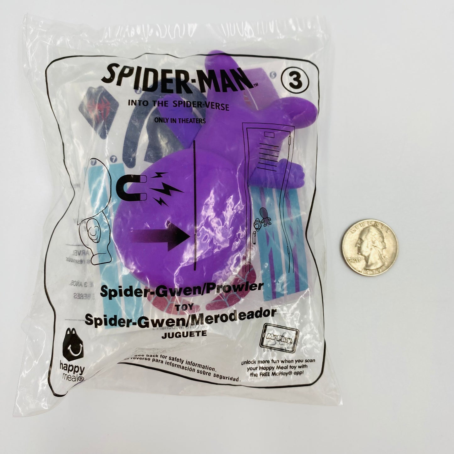 Spider-Man Into The Spider-Verse Spider-Gwen/Prowler McDonald's Happy Meal toy (2018) bagged