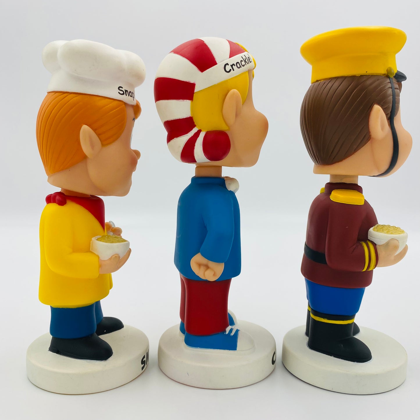 Wacky Wobblers Kellogg’s Rice Krispies Snap Crackle & Pop boxed 7" bobbleheads (2000) Funko