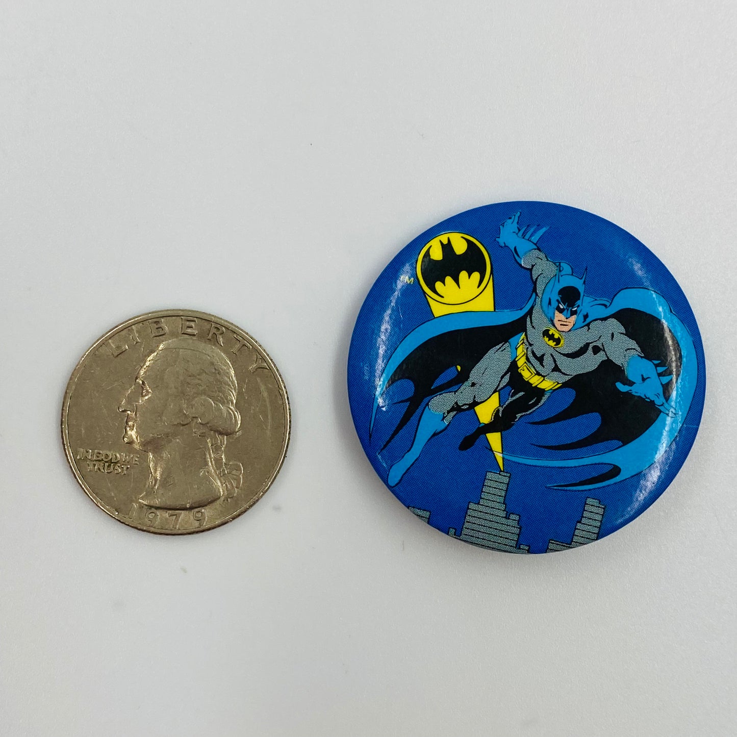 Batman: Bat Signal Leap pinback button