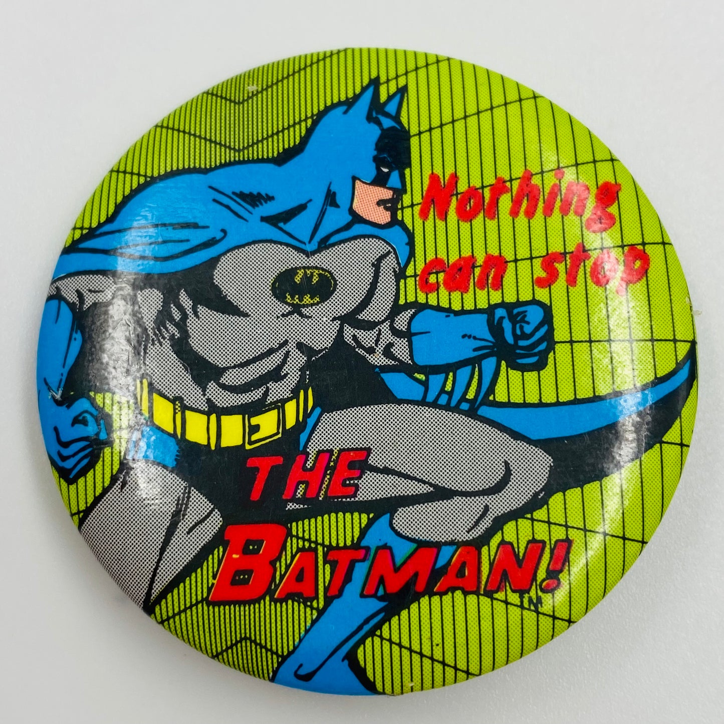 Batman: Nothing Can Stop The Batman! pinback button (1989)