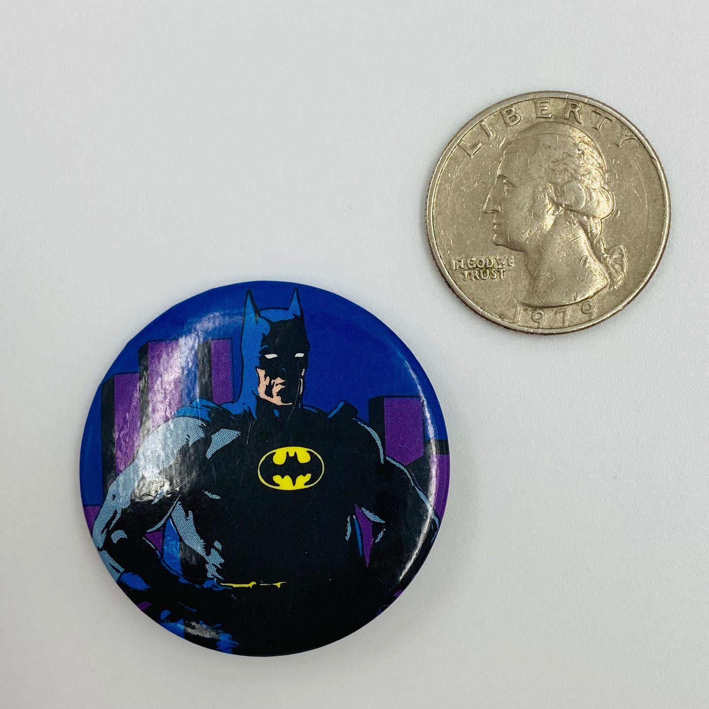 Batman: Shadows pinback button (1989)