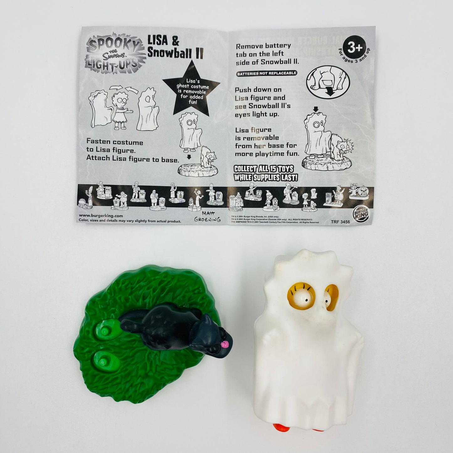 The Simpsons Spooky Light-Ups Lisa & Snowball II Burger King Kids' Meals toy (2001) loose