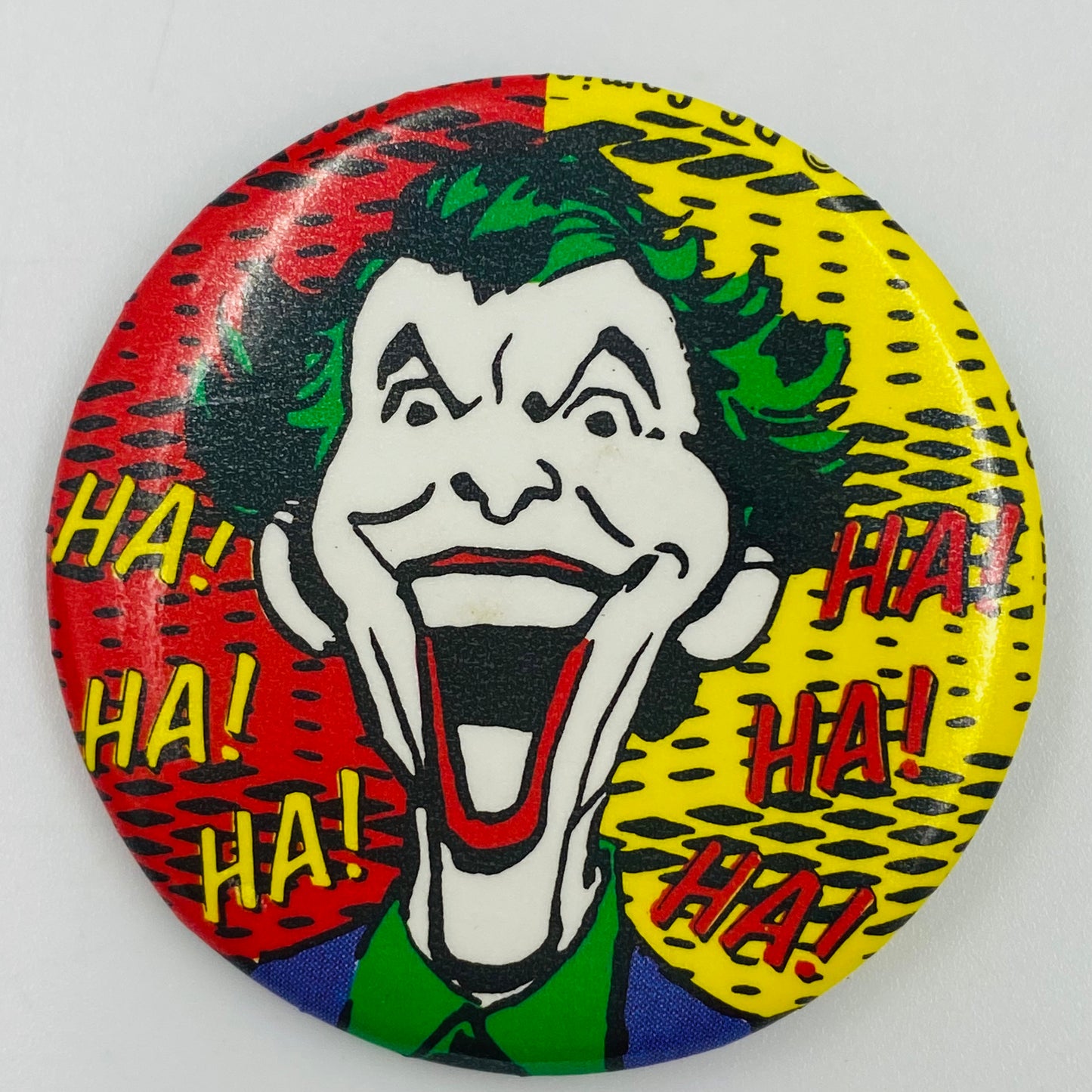 Joker: HA! HA HA! HA! HA! HA! pinback button (1989)