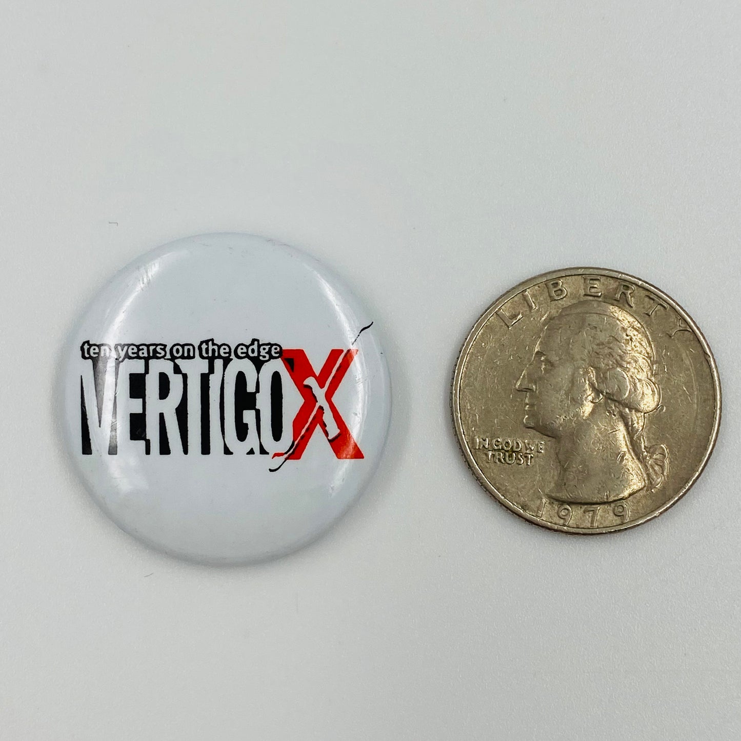 Vertigo Comics Vertigo X promo pinback button (2003)