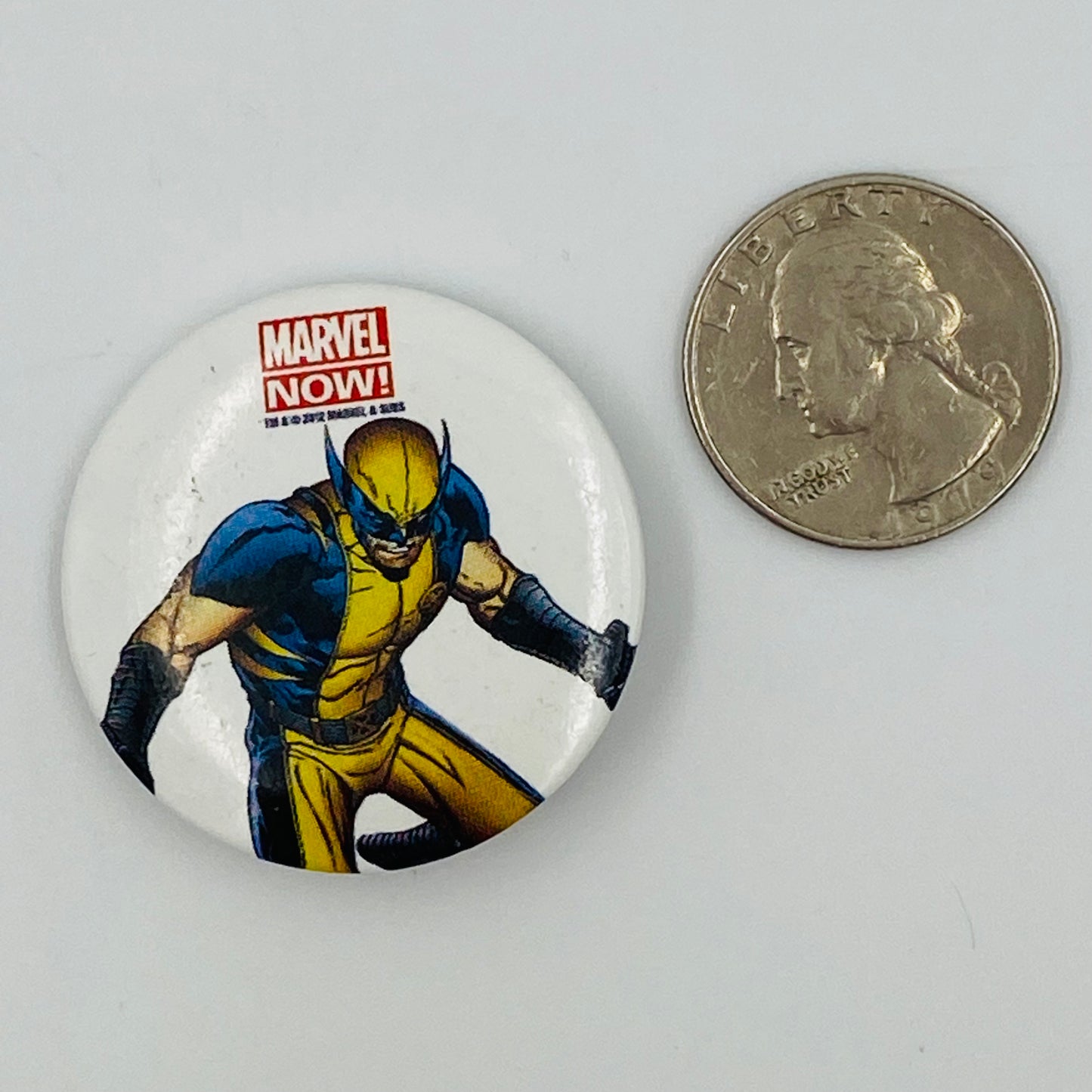 Wolverine Marvel Now! by Joe Quesada promo pinback button (2012)