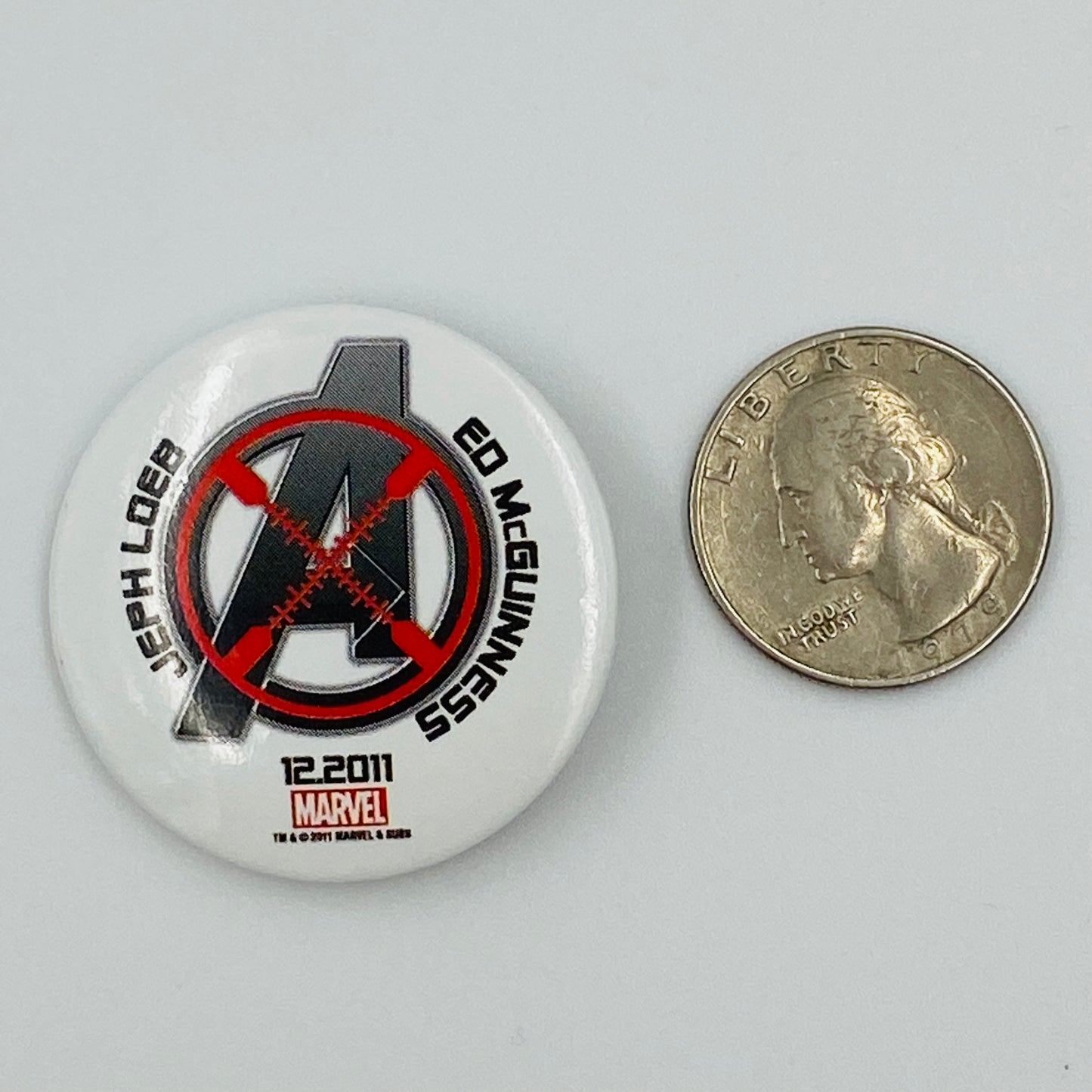 Avengers X-Sanction promo pinback button (2011)