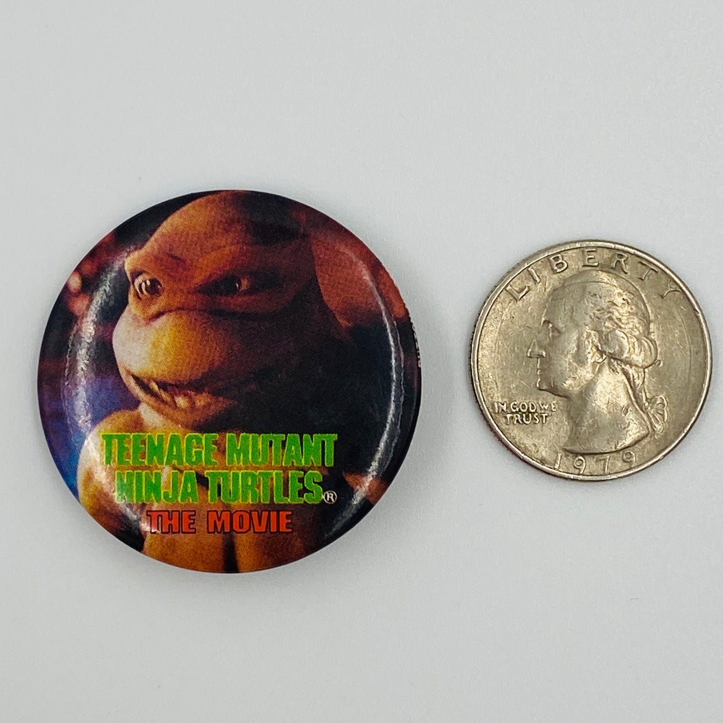 Teenage Mutant Ninja Turtles The Movie Michelangelo pinback button (1990)