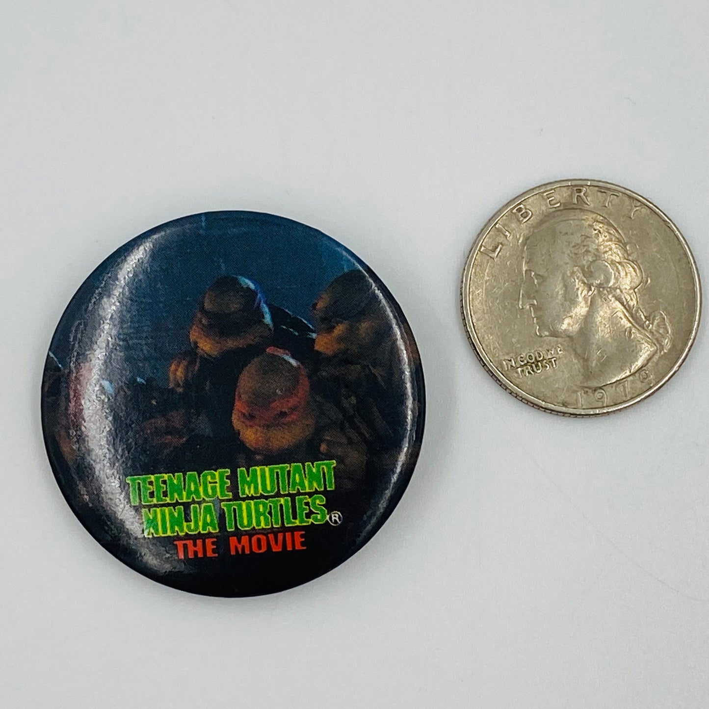 Teenage Mutant Ninja Turtles The Movie Father & Sons pinback button (1990)