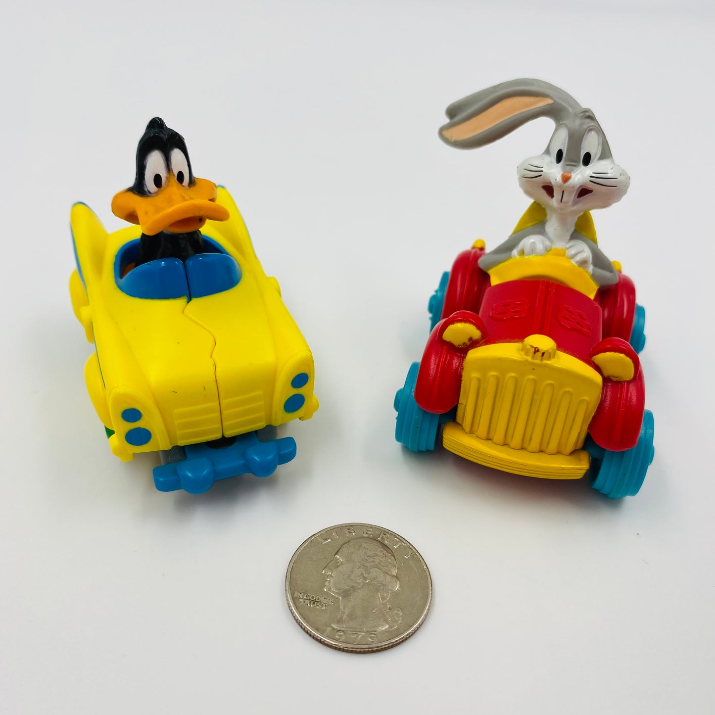 Looney Tunes Quack-Up Cars complete set of 5 McDonald's Happy Meal toys (1992) bagged & loose