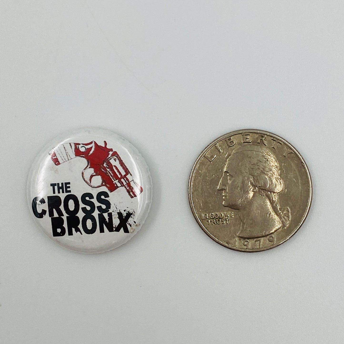 The Cross Bronx Snub Nose promo pinback button