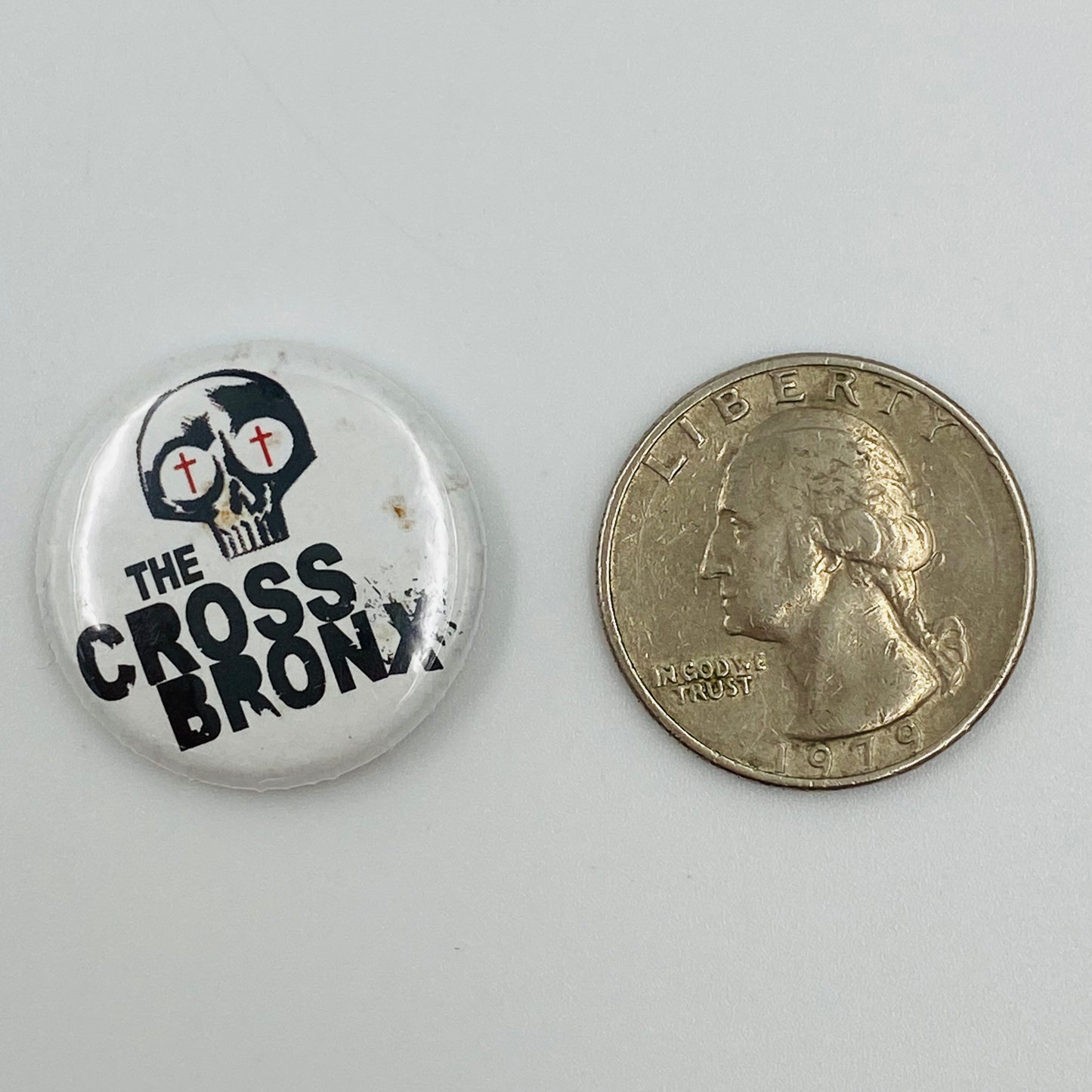 The Cross Bronx Skull promo pinback button