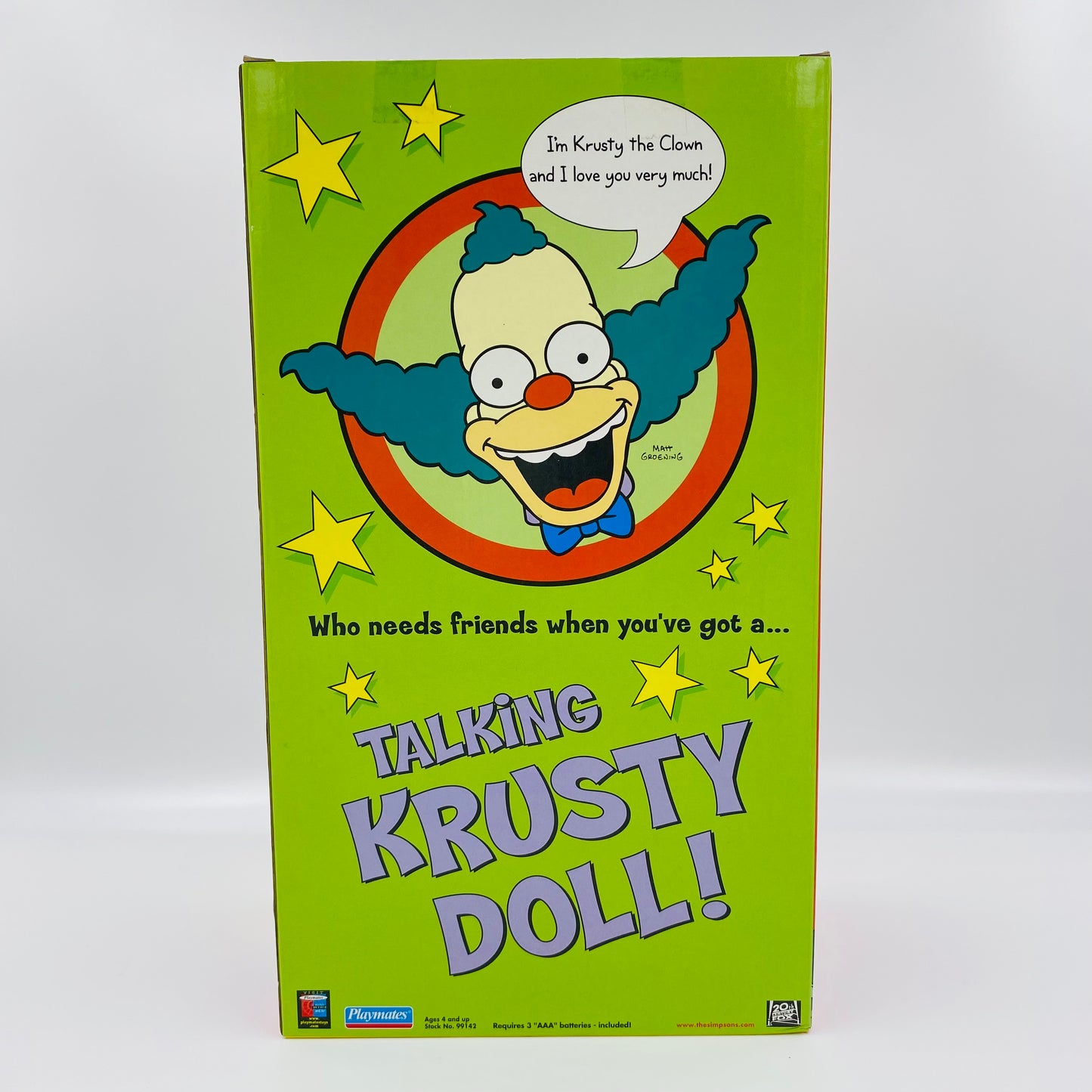 The Simpsons Krusty boxed doll (2001) Playmates