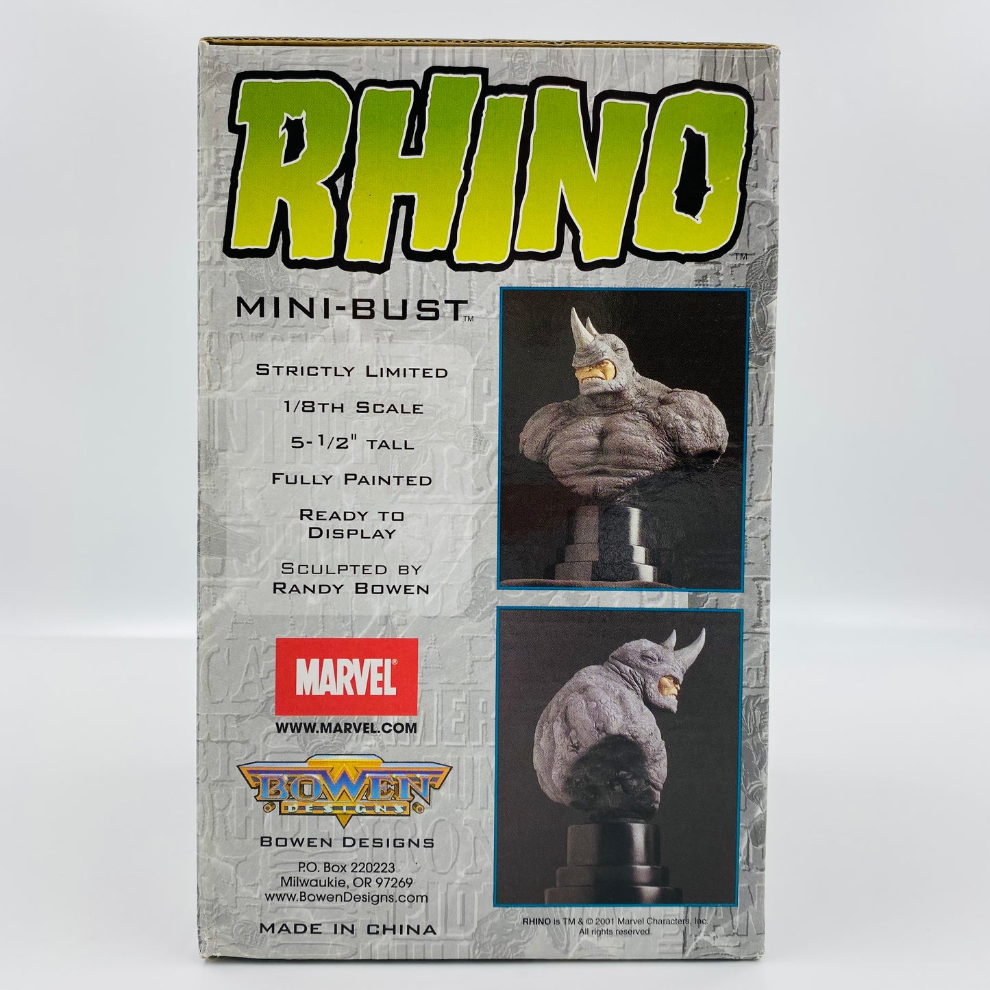 Rhino Marvel mini-bust (2001) Bowen Designs