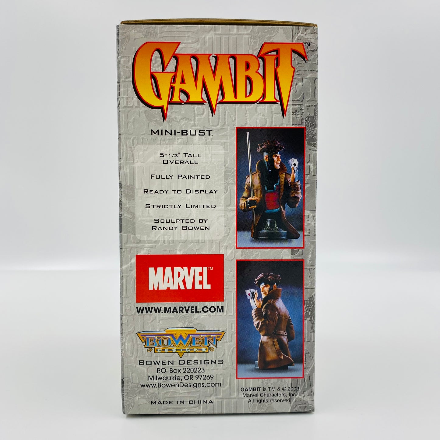 Gambit Marvel mini-bust (2003) Bowen Designs